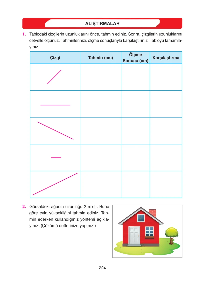 4. Sınıf Matematik Ders Kitabı Cevapları Ata Yayınları Sayfa 224