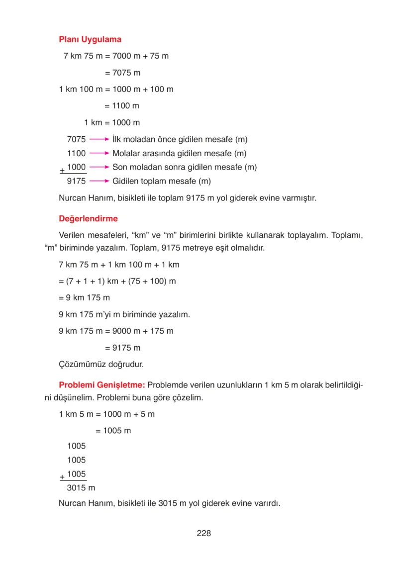 4. Sınıf Matematik Ders Kitabı Cevapları Ata Yayınları Sayfa 228
