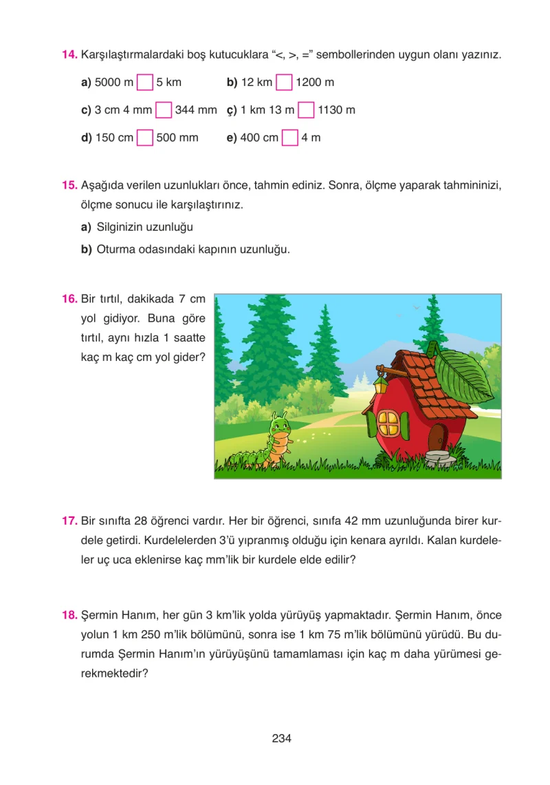 4. Sınıf Matematik Ders Kitabı Cevapları Ata Yayınları Sayfa 234