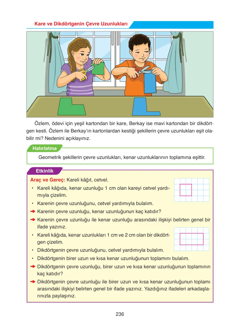 4. Sınıf Matematik Ders Kitabı Cevapları Ata Yayınları Sayfa 236