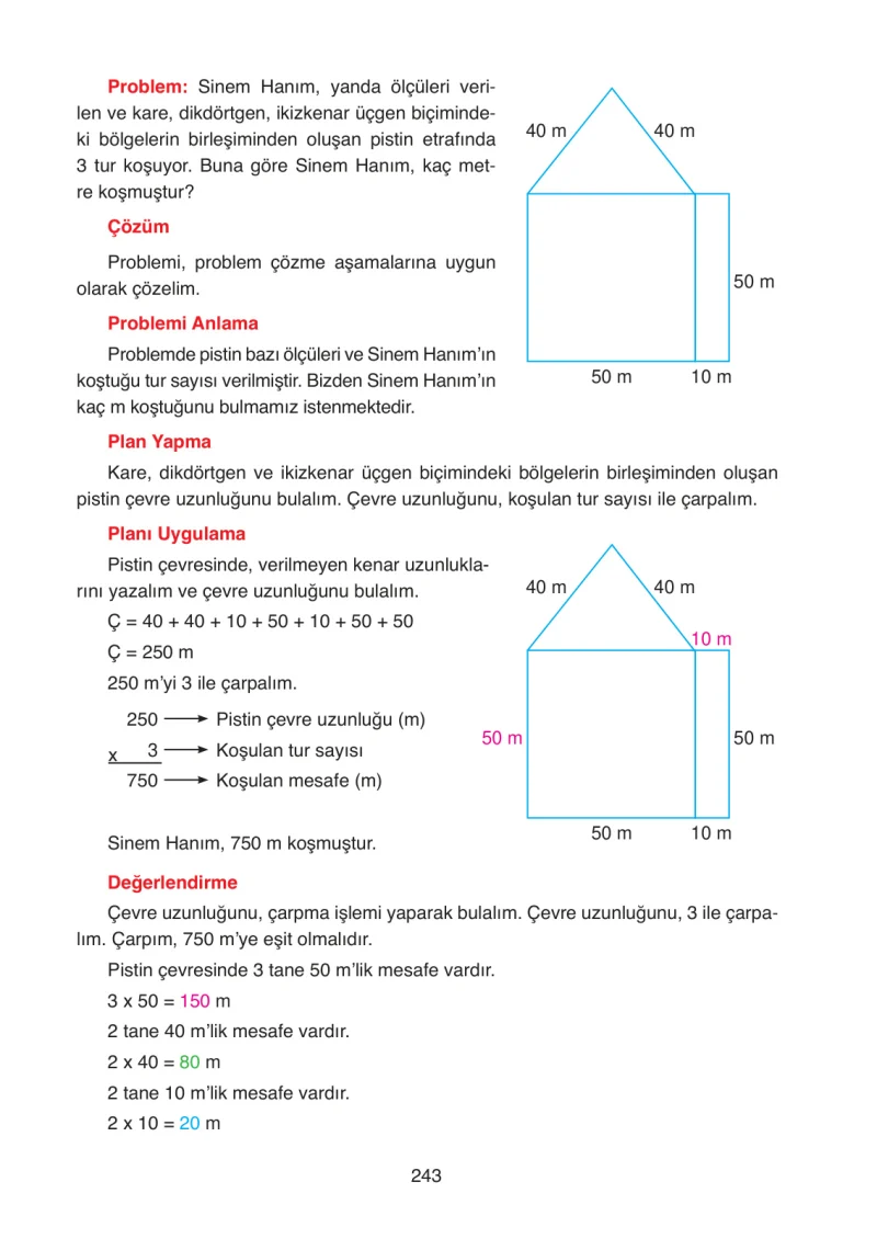 4. Sınıf Matematik Ders Kitabı Cevapları Ata Yayınları Sayfa 243