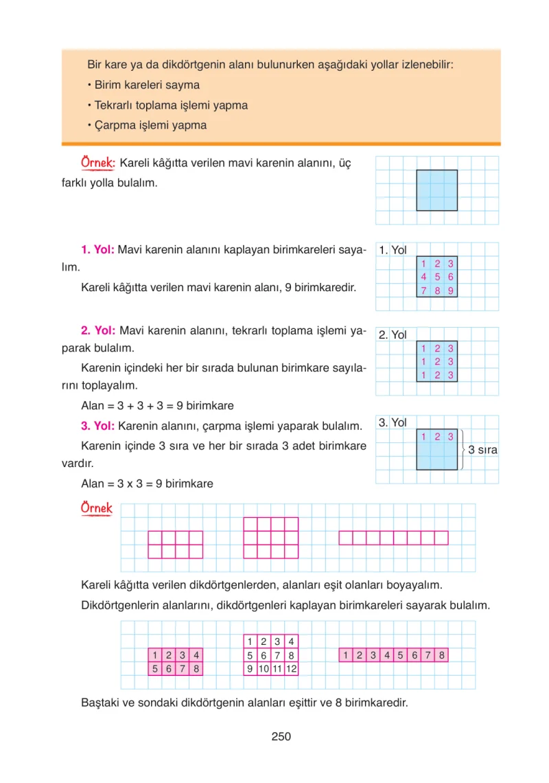 4. Sınıf Matematik Ders Kitabı Cevapları Ata Yayınları Sayfa 250