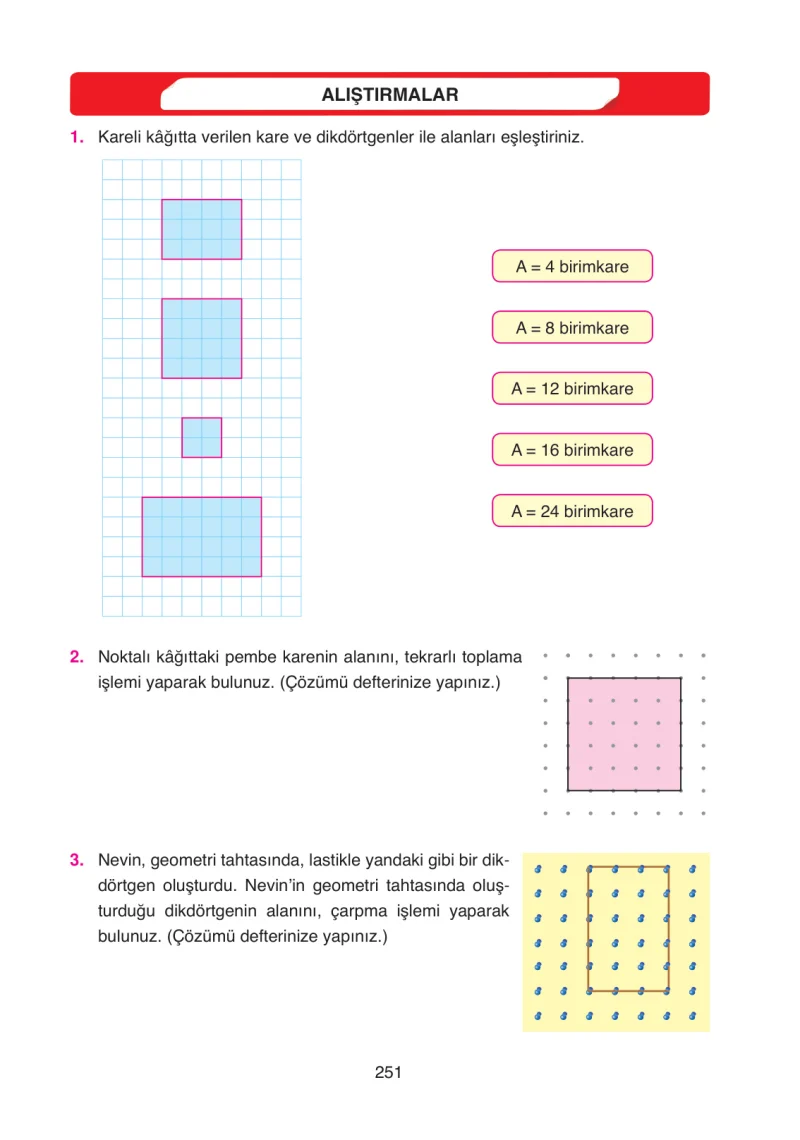 4. Sınıf Matematik Ders Kitabı Cevapları Ata Yayınları Sayfa 251