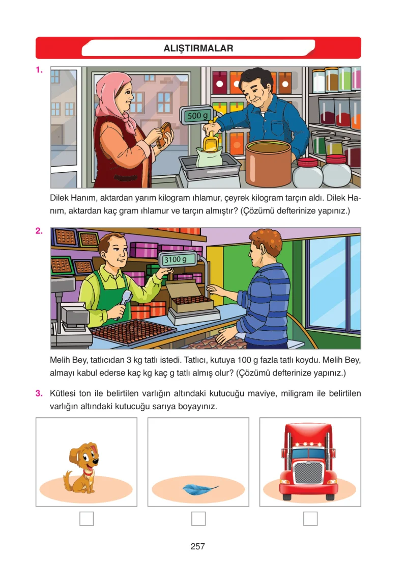 4. Sınıf Matematik Ders Kitabı Cevapları Ata Yayınları Sayfa 257