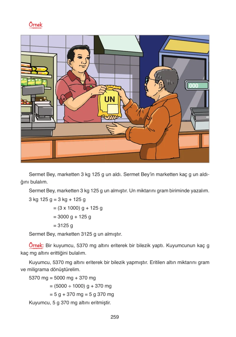 4. Sınıf Matematik Ders Kitabı Cevapları Ata Yayınları Sayfa 259