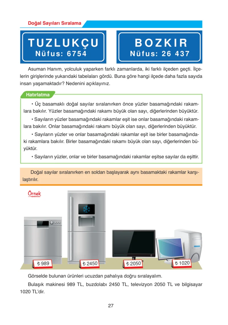 4. Sınıf Matematik Ders Kitabı Cevapları Ata Yayınları Sayfa 27