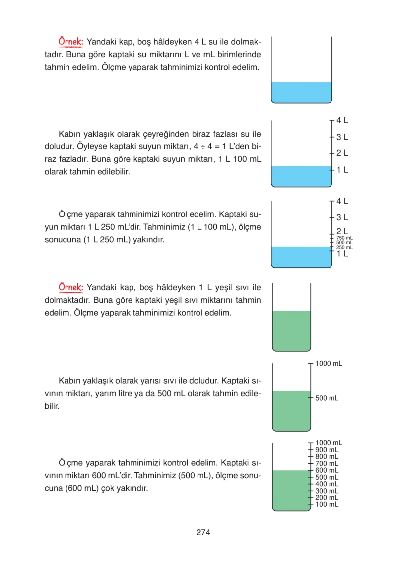 4. Sınıf Matematik Ders Kitabı Cevapları Ata Yayınları Sayfa 274
