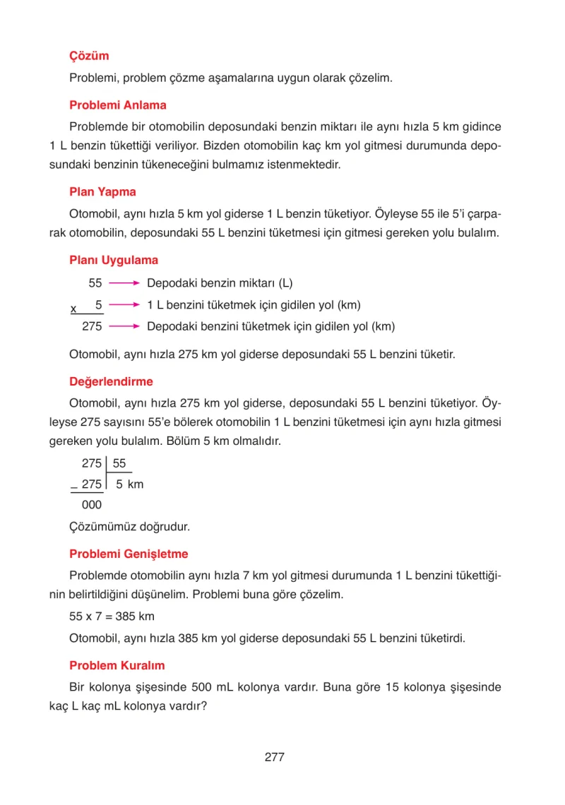 4. Sınıf Matematik Ders Kitabı Cevapları Ata Yayınları Sayfa 277