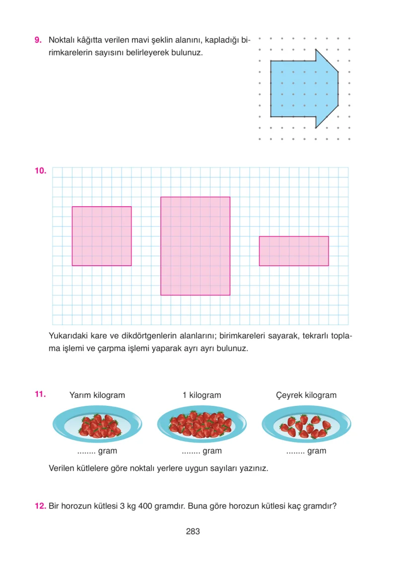 4. Sınıf Matematik Ders Kitabı Cevapları Ata Yayınları Sayfa 283