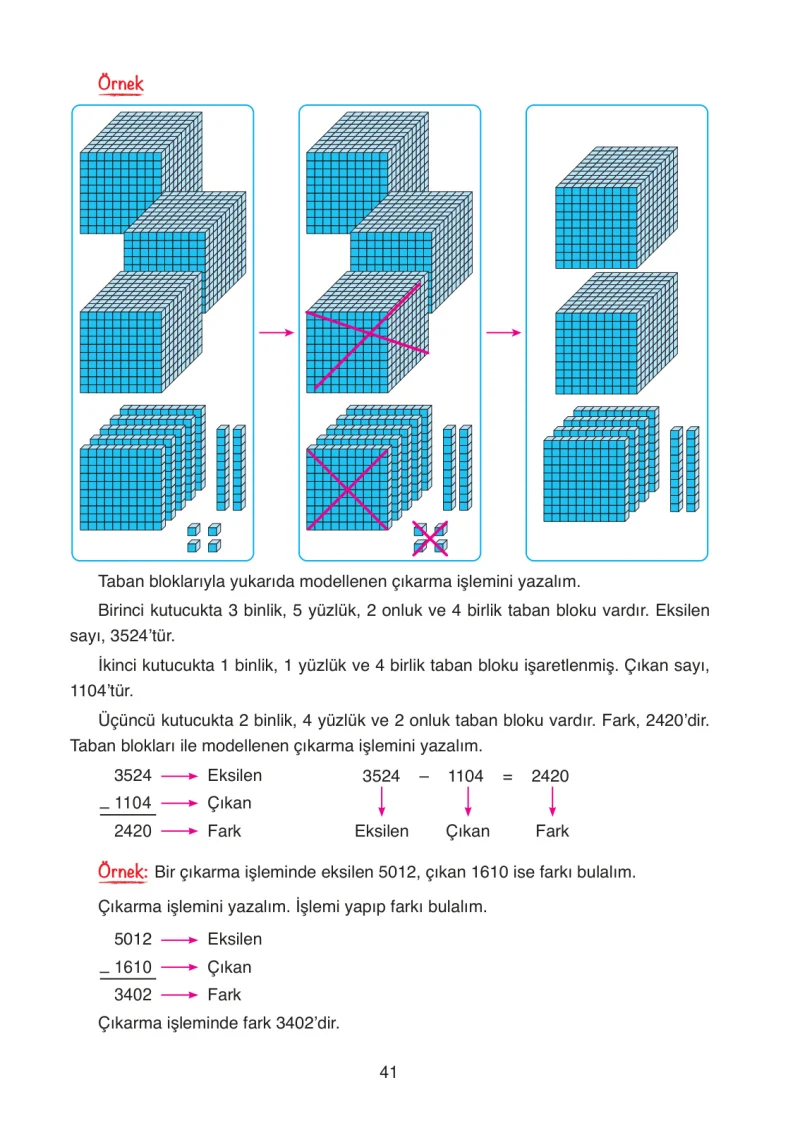 4. Sınıf Matematik Ders Kitabı Cevapları Ata Yayınları Sayfa 41