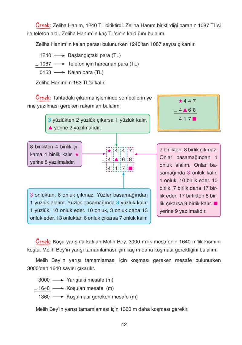 4. Sınıf Matematik Ders Kitabı Cevapları Ata Yayınları Sayfa 42