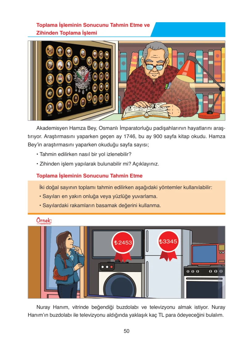 4. Sınıf Matematik Ders Kitabı Cevapları Ata Yayınları Sayfa 50