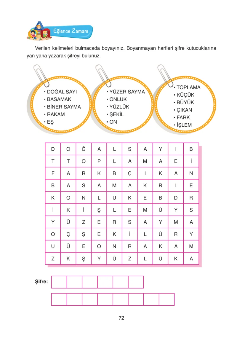 4. Sınıf Matematik Ders Kitabı Cevapları Ata Yayınları Sayfa 72