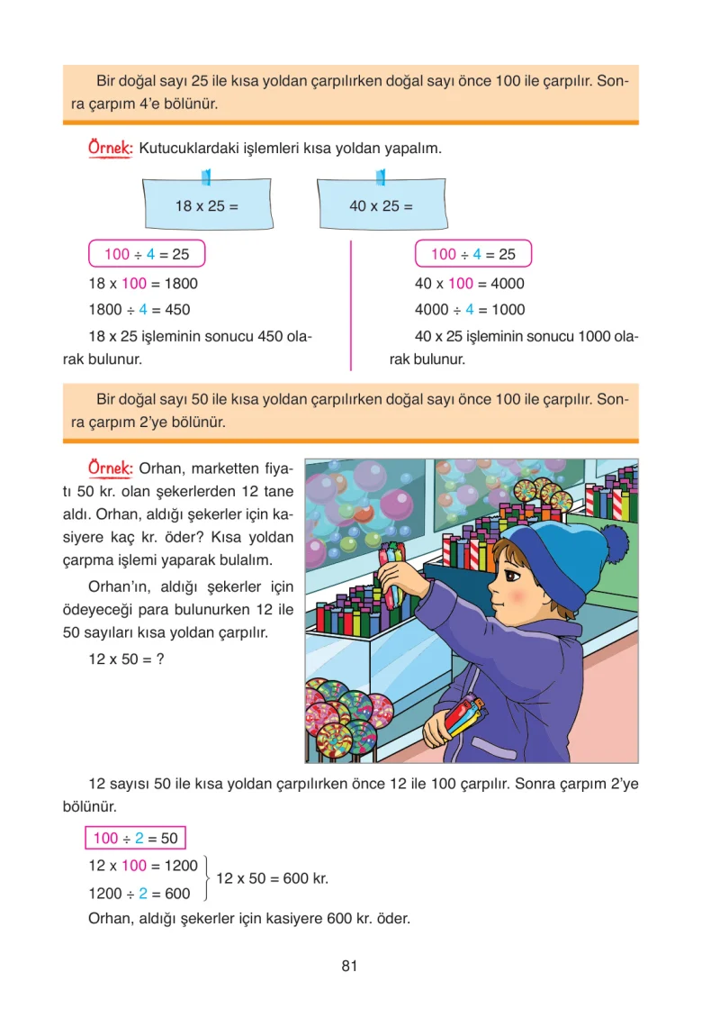 4. Sınıf Matematik Ders Kitabı Cevapları Ata Yayınları Sayfa 81