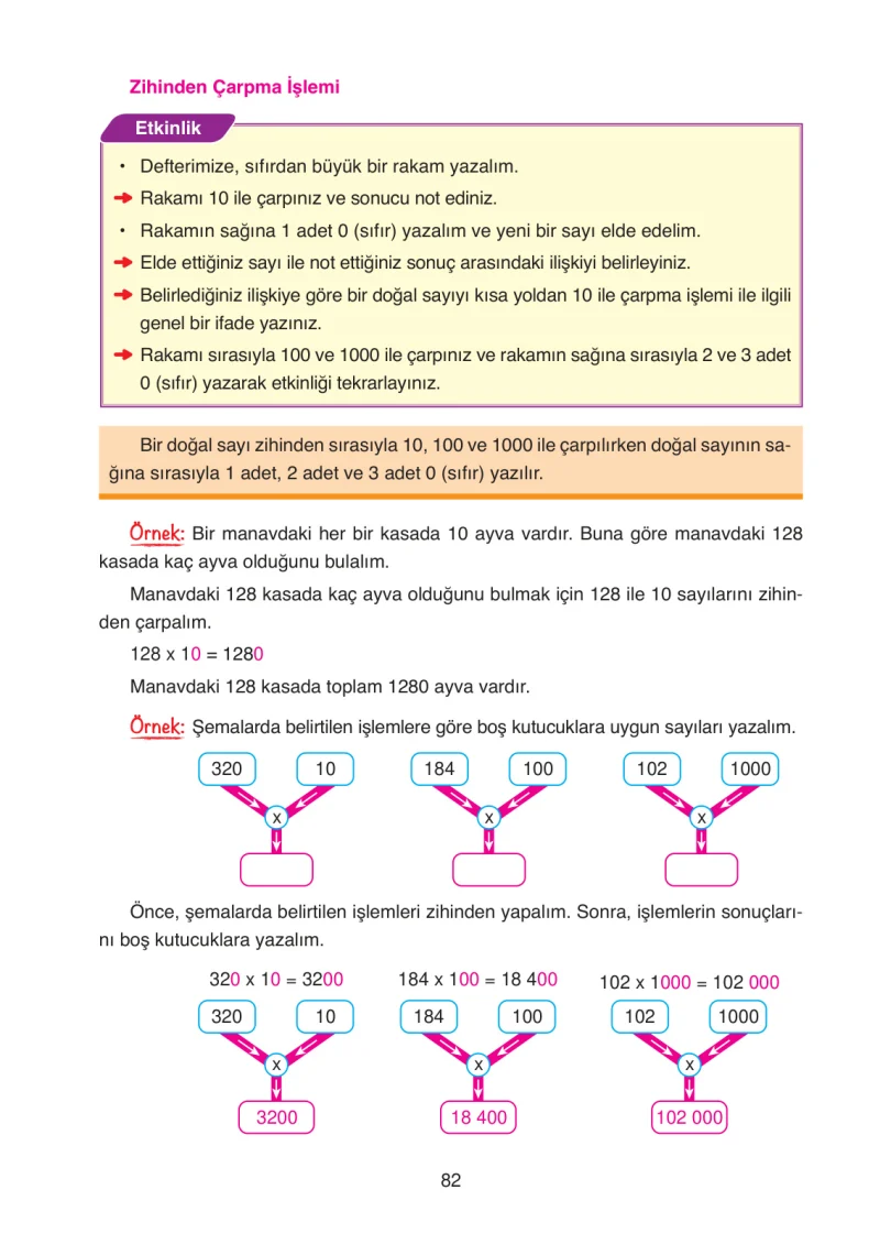 4. Sınıf Matematik Ders Kitabı Cevapları Ata Yayınları Sayfa 82
