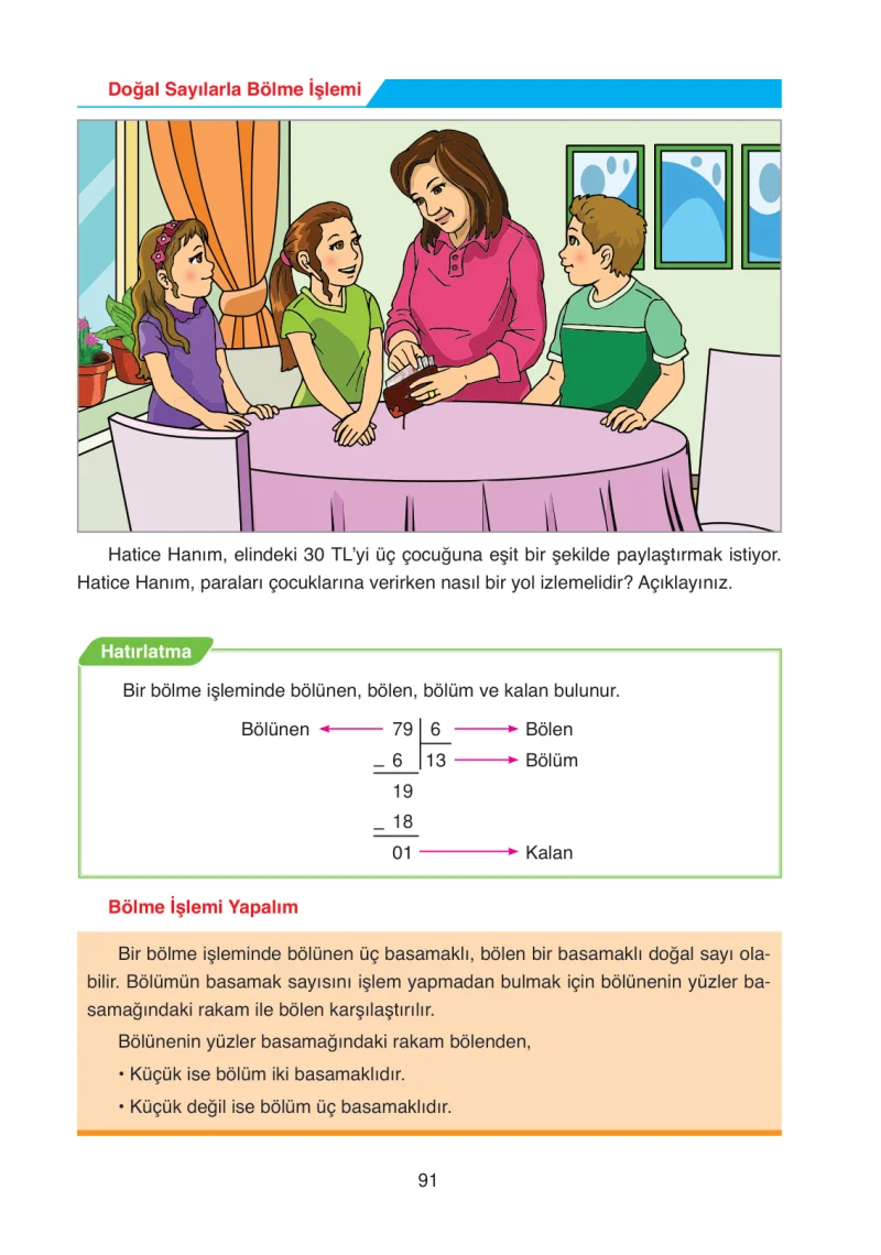 4. Sınıf Matematik Ders Kitabı Cevapları Ata Yayınları Sayfa 91