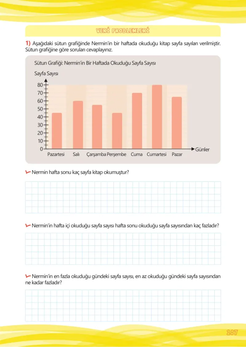 4. Sınıf Matematik Ders Kitabı Cevapları Meb Yayınları Çalışma Kitabı 1 Sayfa 107