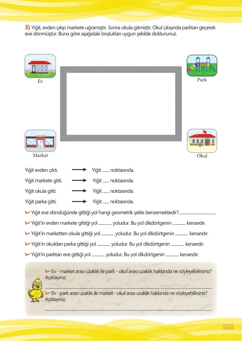 4. Sınıf Matematik Ders Kitabı Cevapları Meb Yayınları Çalışma Kitabı 1 Sayfa 111