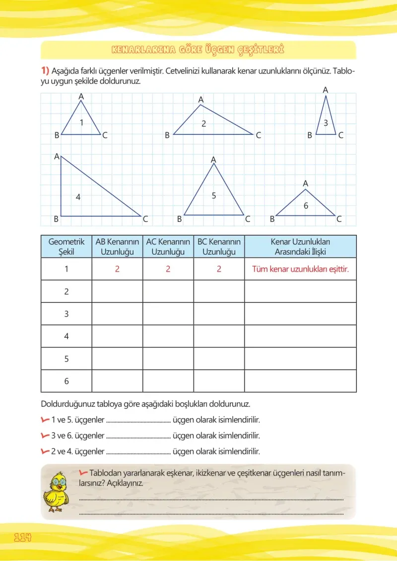 4. Sınıf Matematik Ders Kitabı Cevapları Meb Yayınları Çalışma Kitabı 1 Sayfa 114