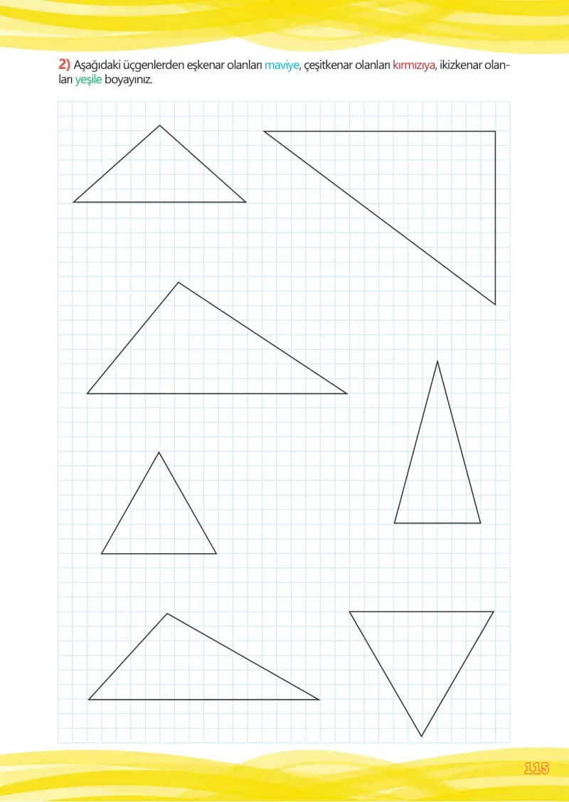 4. Sınıf Matematik Ders Kitabı Cevapları Meb Yayınları Çalışma Kitabı 1 Sayfa 115