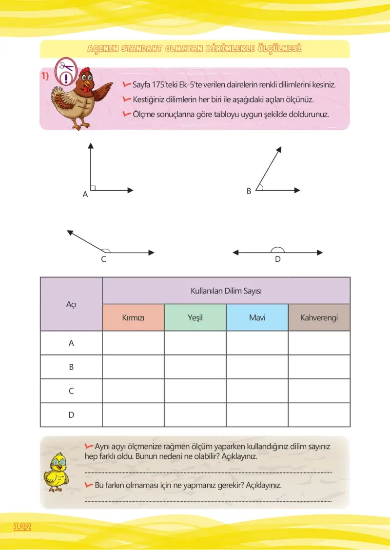 4. Sınıf Matematik Ders Kitabı Cevapları Meb Yayınları Çalışma Kitabı 1 Sayfa 122