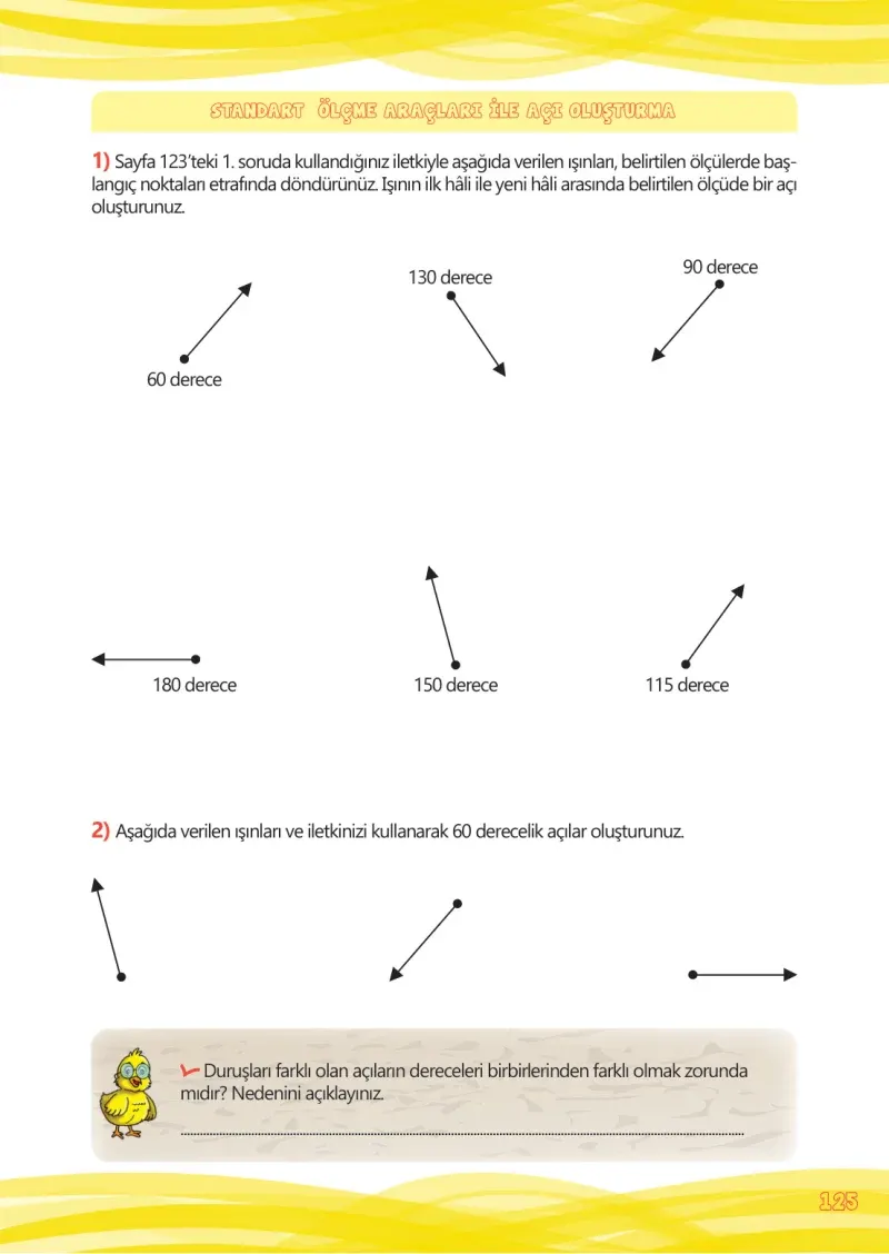 4. Sınıf Matematik Ders Kitabı Cevapları Meb Yayınları Çalışma Kitabı 1 Sayfa 125