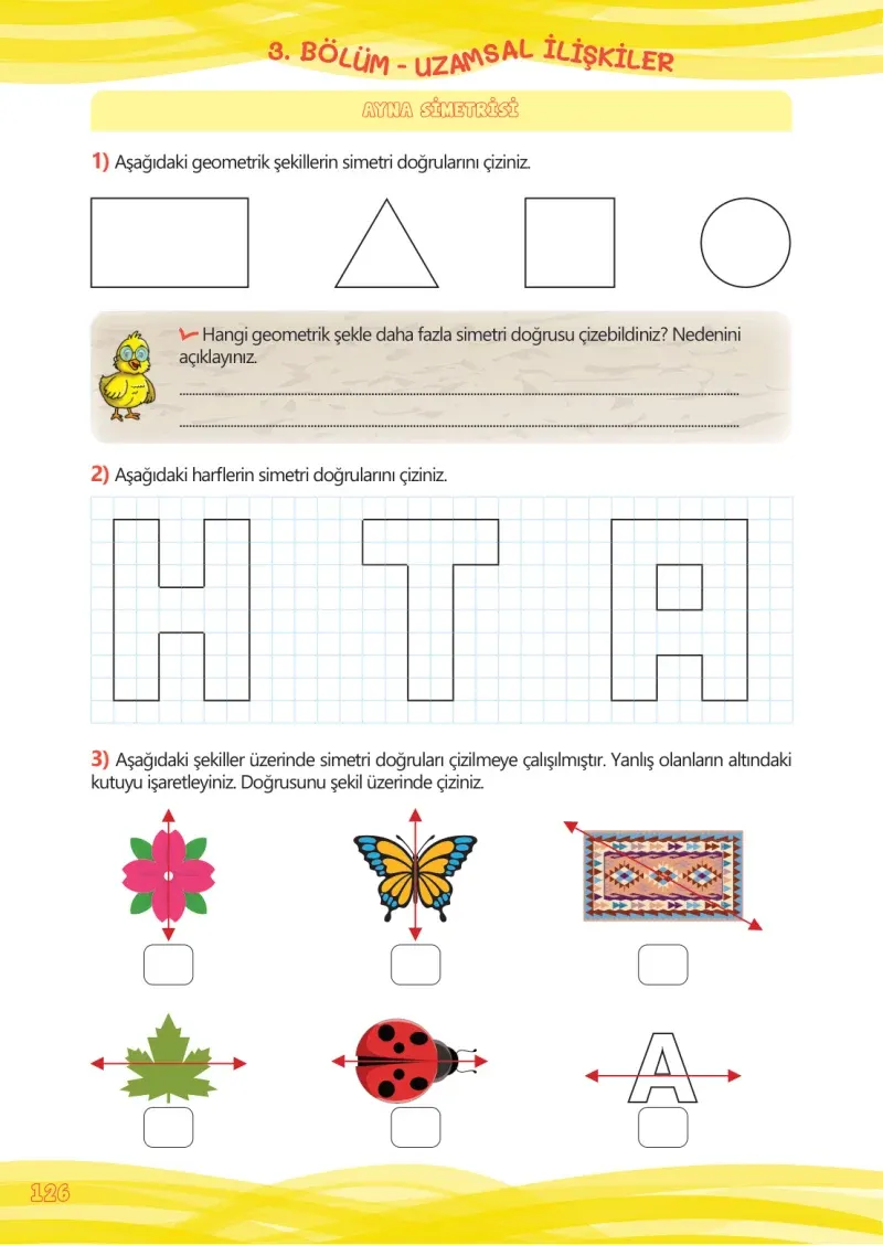 4. Sınıf Matematik Ders Kitabı Cevapları Meb Yayınları Çalışma Kitabı 1 Sayfa 126