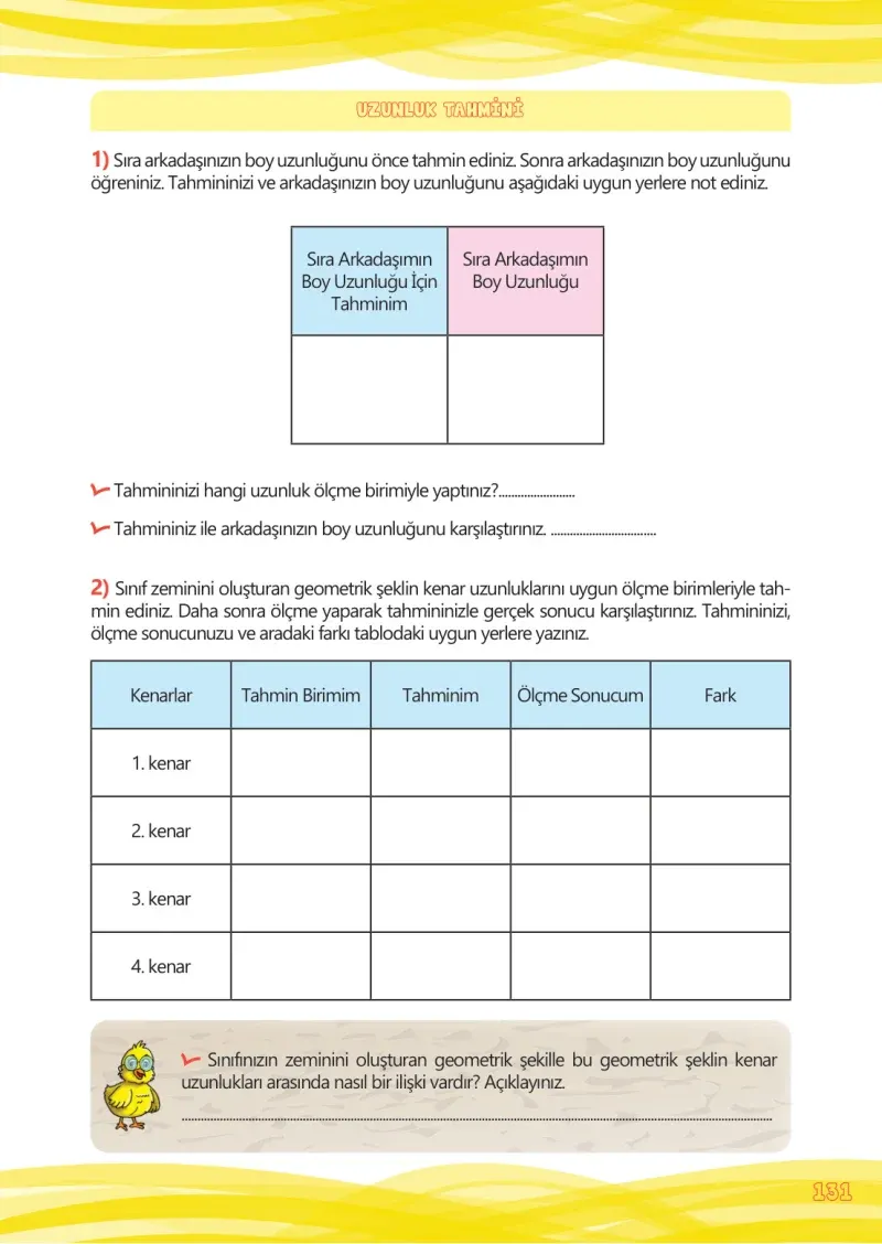 4. Sınıf Matematik Ders Kitabı Cevapları Meb Yayınları Çalışma Kitabı 1 Sayfa 131