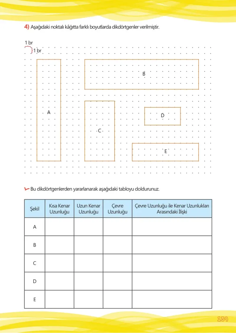 4. Sınıf Matematik Ders Kitabı Cevapları Meb Yayınları Çalışma Kitabı 1 Sayfa 139
