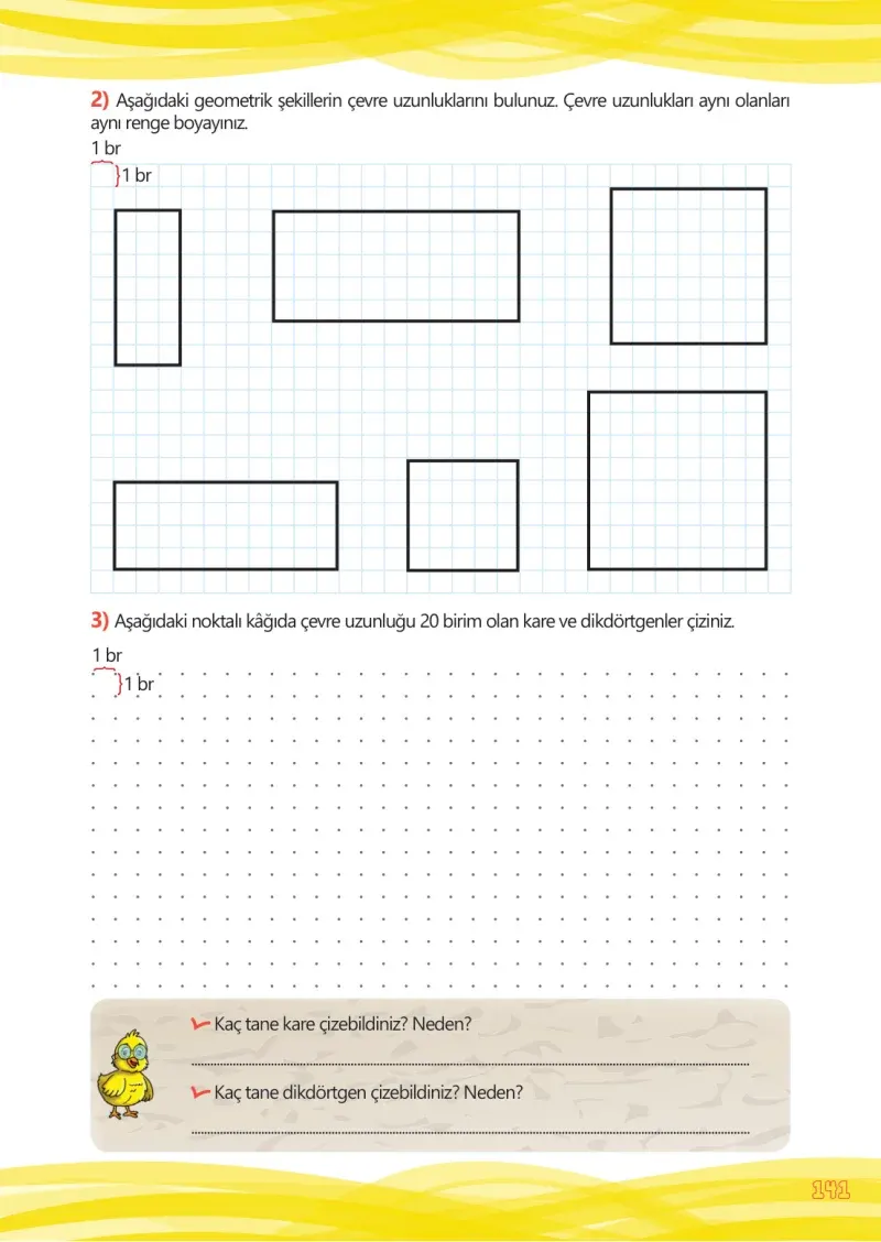 4. Sınıf Matematik Ders Kitabı Cevapları Meb Yayınları Çalışma Kitabı 1 Sayfa 141