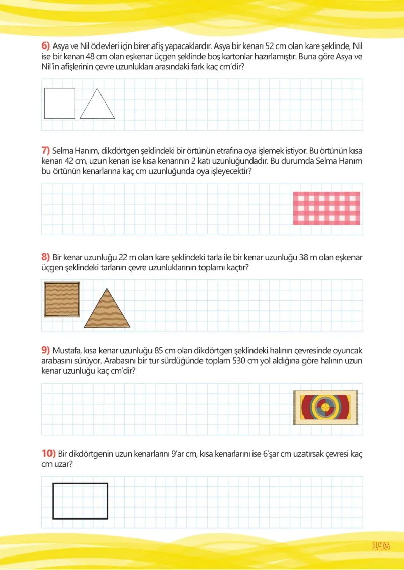 4. Sınıf Matematik Ders Kitabı Cevapları Meb Yayınları Çalışma Kitabı 1 Sayfa 143