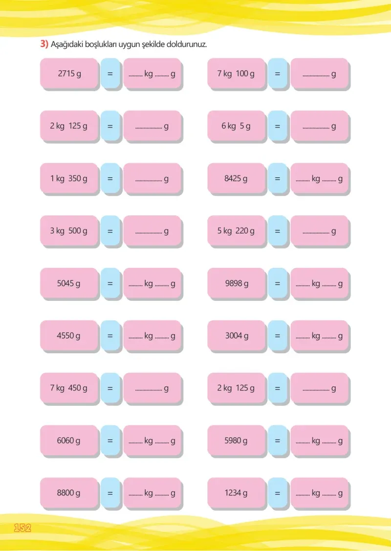 4. Sınıf Matematik Ders Kitabı Cevapları Meb Yayınları Çalışma Kitabı 1 Sayfa 152