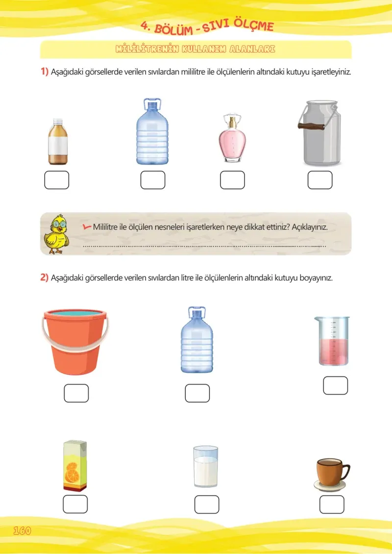 4. Sınıf Matematik Ders Kitabı Cevapları Meb Yayınları Çalışma Kitabı 1 Sayfa 160