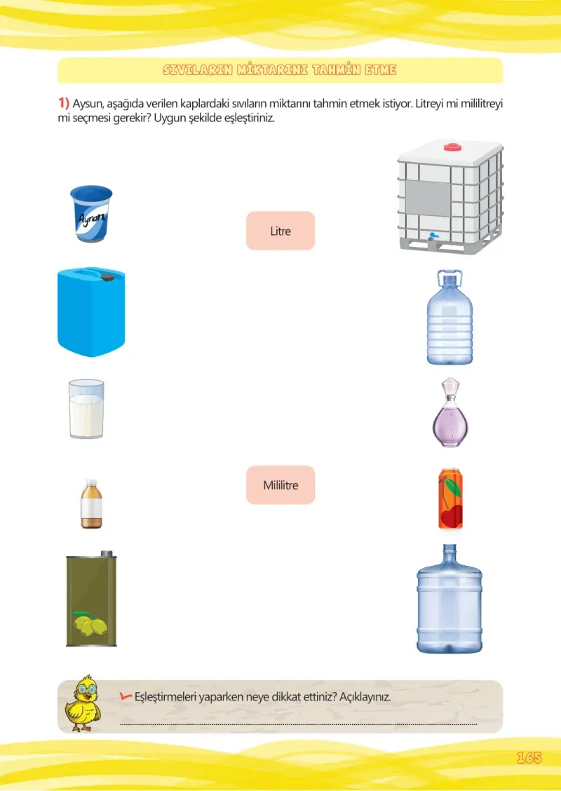 4. Sınıf Matematik Ders Kitabı Cevapları Meb Yayınları Çalışma Kitabı 1 Sayfa 165