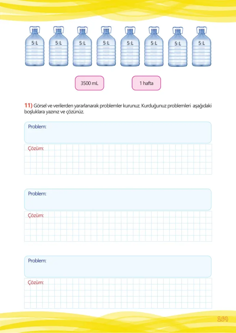 4. Sınıf Matematik Ders Kitabı Cevapları Meb Yayınları Çalışma Kitabı 1 Sayfa 169