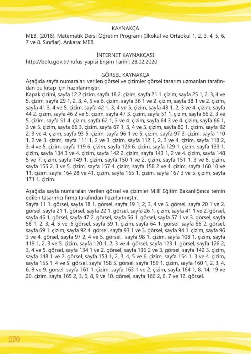 4. Sınıf Matematik Ders Kitabı Cevapları Meb Yayınları Çalışma Kitabı 1 Sayfa 170