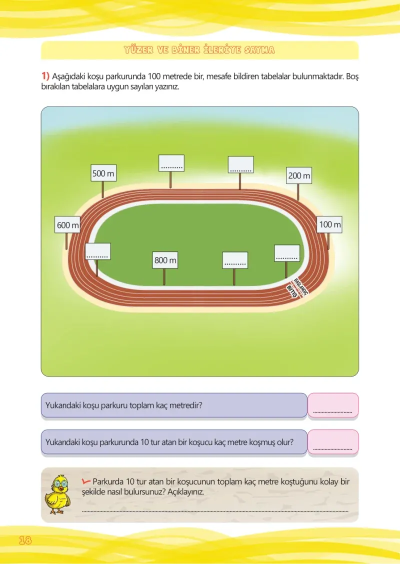 4. Sınıf Matematik Ders Kitabı Cevapları Meb Yayınları Çalışma Kitabı 1 Sayfa 18