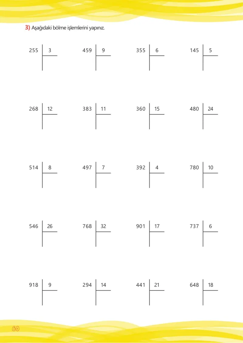4. Sınıf Matematik Ders Kitabı Cevapları Meb Yayınları Çalışma Kitabı 1 Sayfa 60