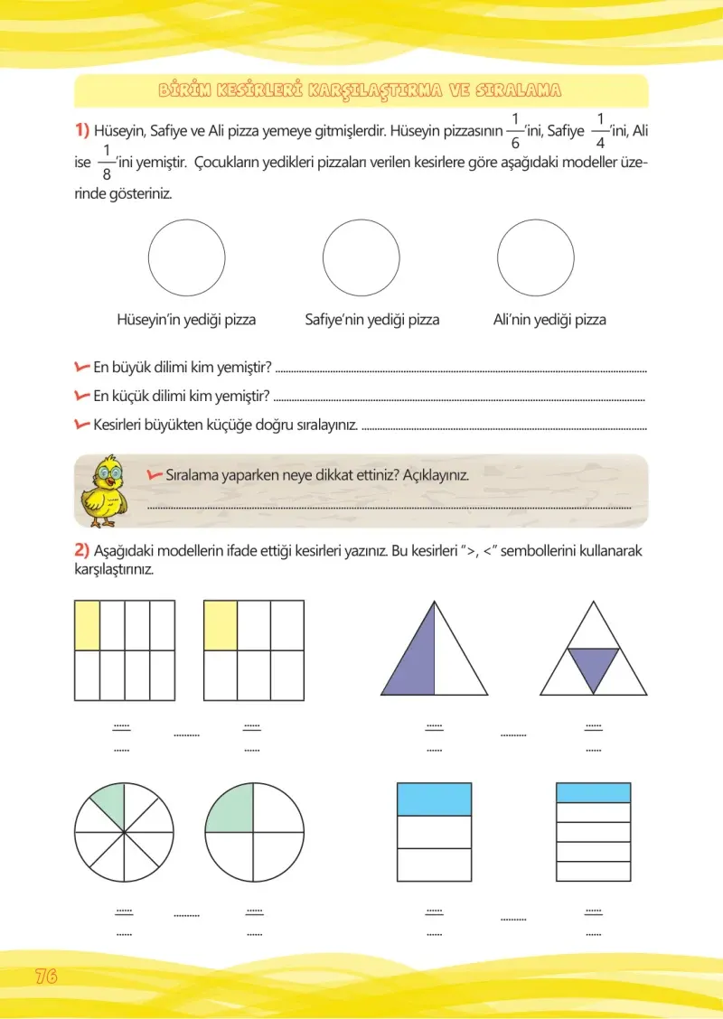 4. Sınıf Matematik Ders Kitabı Cevapları Meb Yayınları Çalışma Kitabı 1 Sayfa 76