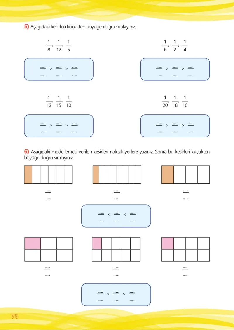 4. Sınıf Matematik Ders Kitabı Cevapları Meb Yayınları Çalışma Kitabı 1 Sayfa 78