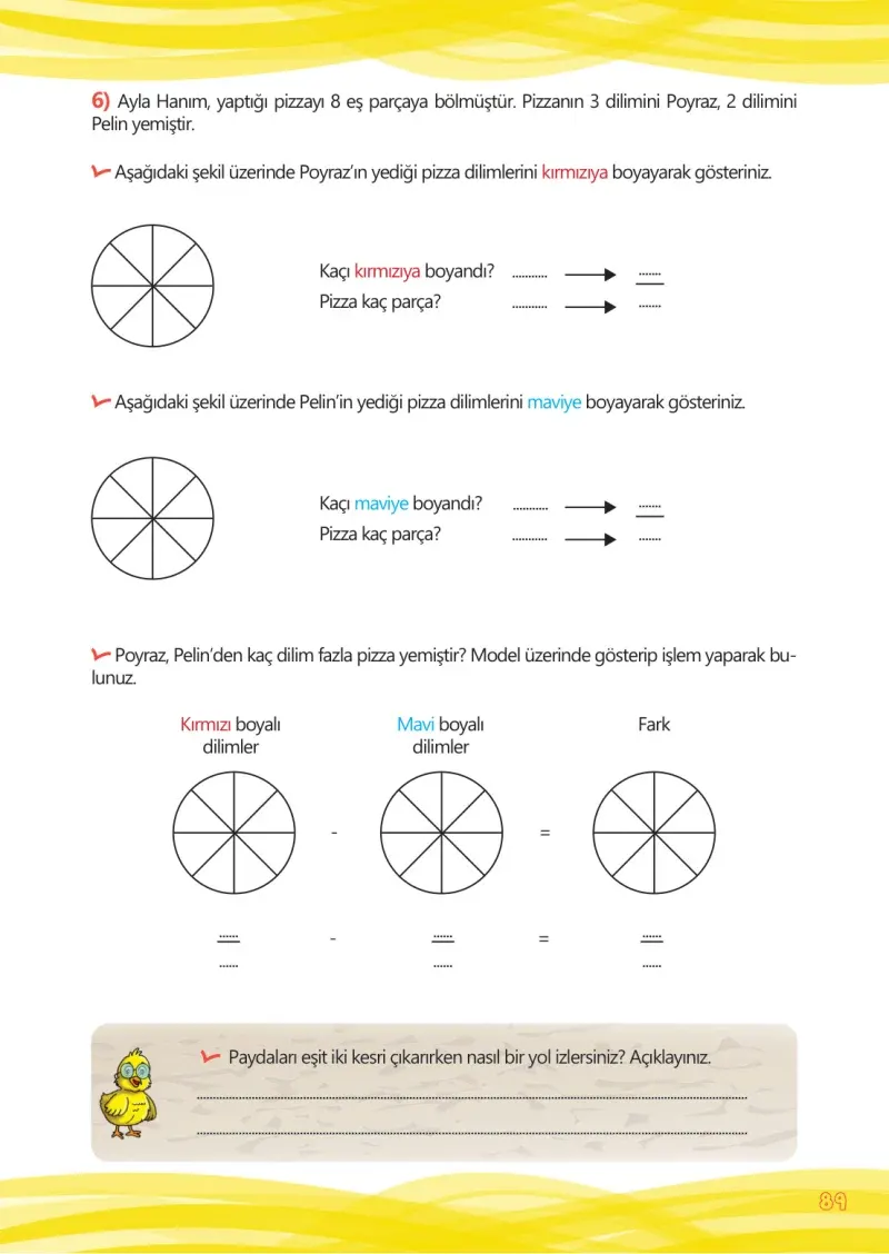 4. Sınıf Matematik Ders Kitabı Cevapları Meb Yayınları Çalışma Kitabı 1 Sayfa 89