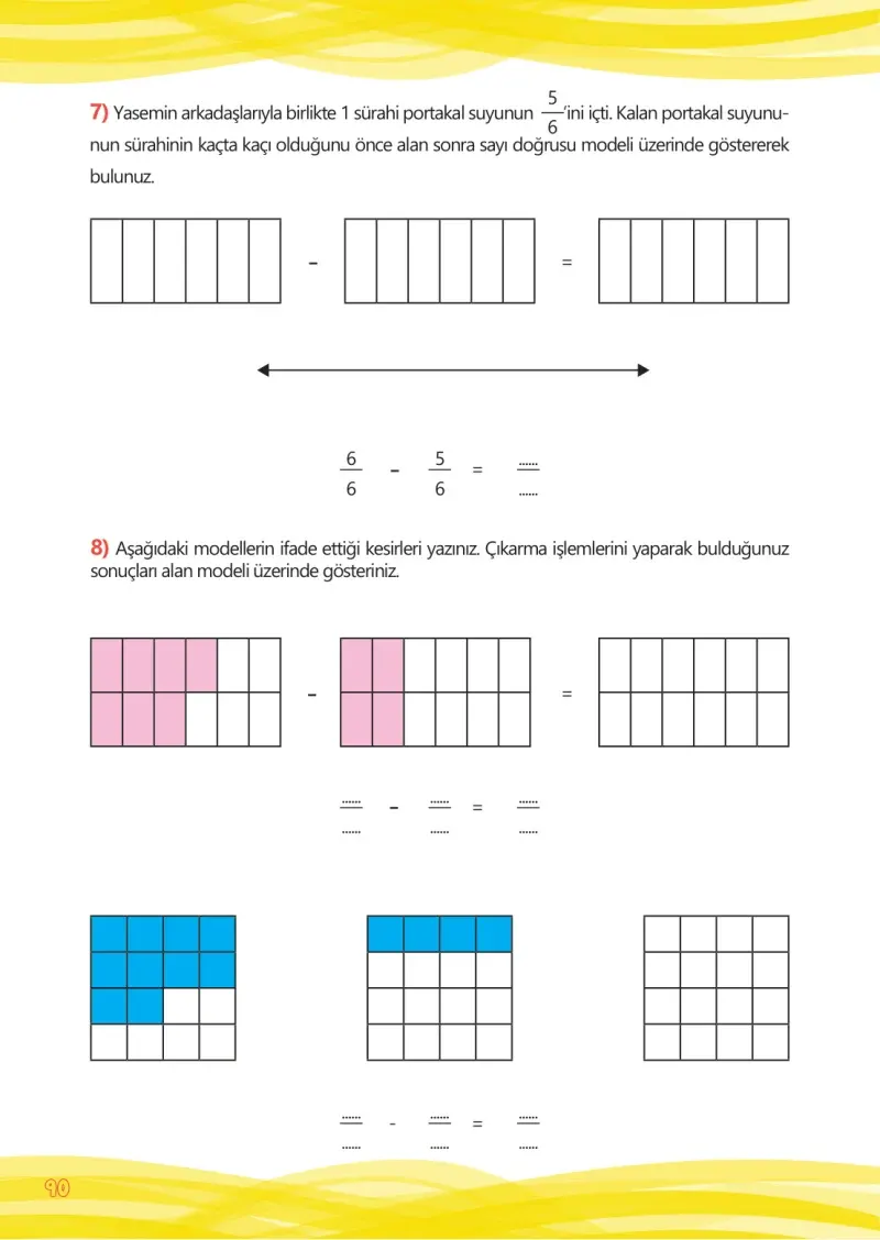 4. Sınıf Matematik Ders Kitabı Cevapları Meb Yayınları Çalışma Kitabı 1 Sayfa 90