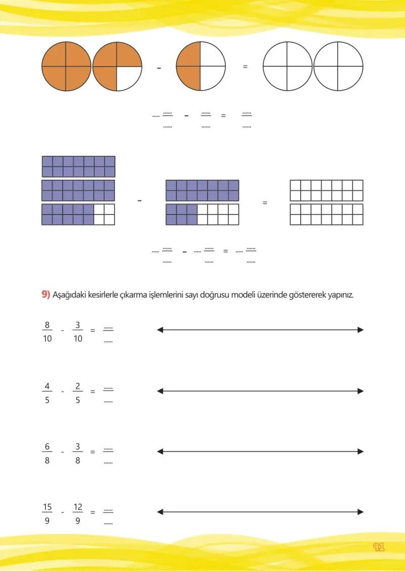4. Sınıf Matematik Ders Kitabı Cevapları Meb Yayınları Çalışma Kitabı 1 Sayfa 91