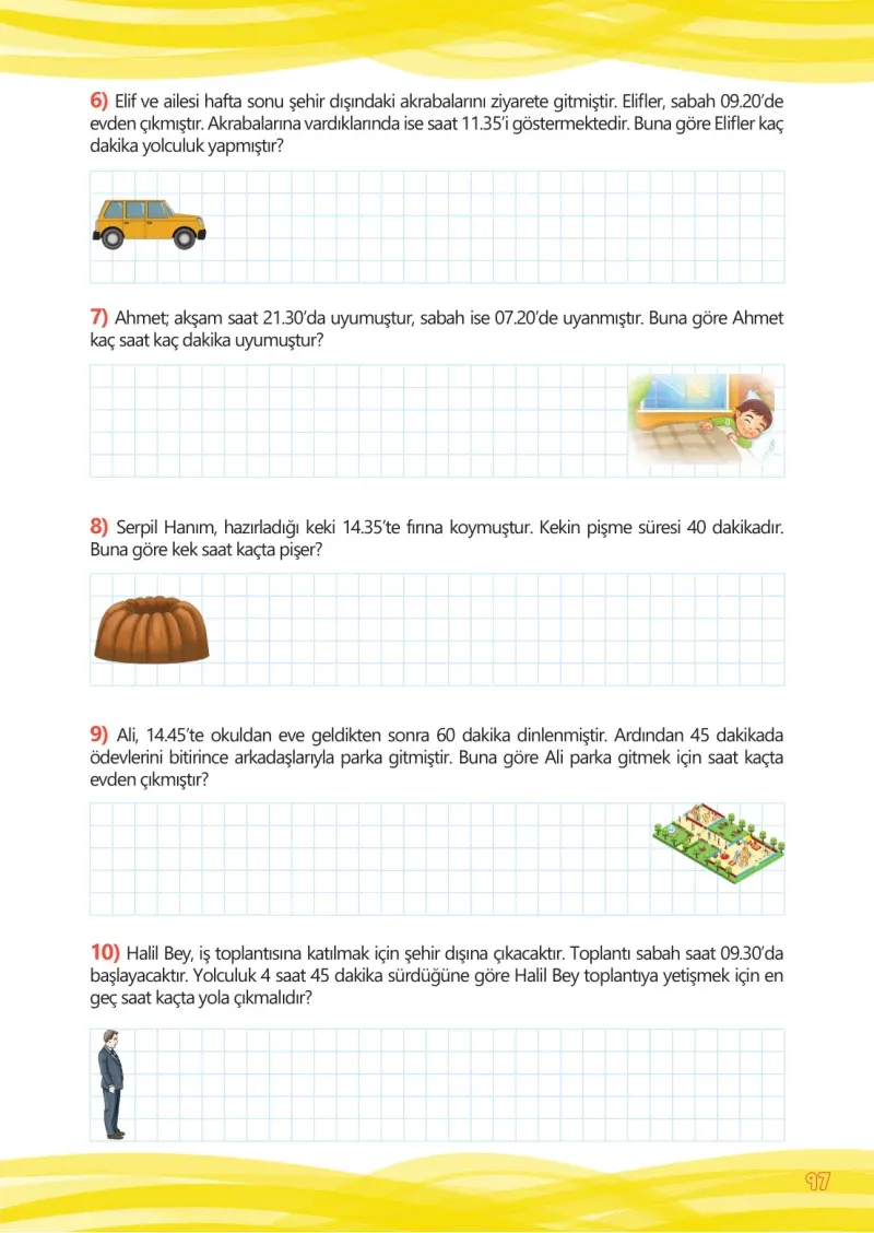 4. Sınıf Matematik Ders Kitabı Cevapları Meb Yayınları Çalışma Kitabı 1 Sayfa 97