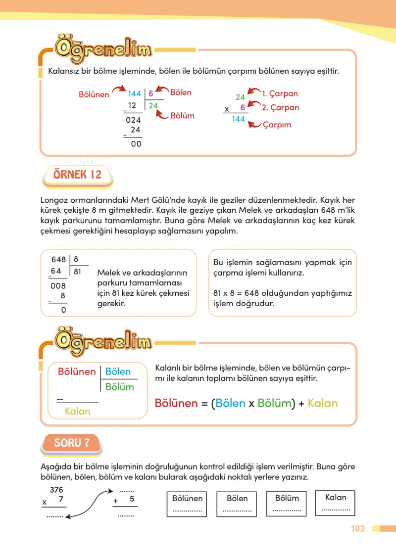 4. Sınıf Matematik Ders Kitabı Cevapları Meb Yayınları Sayfa 103