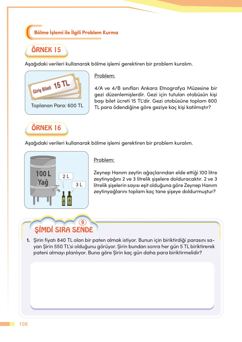4. Sınıf Matematik Ders Kitabı Cevapları Meb Yayınları Sayfa 108