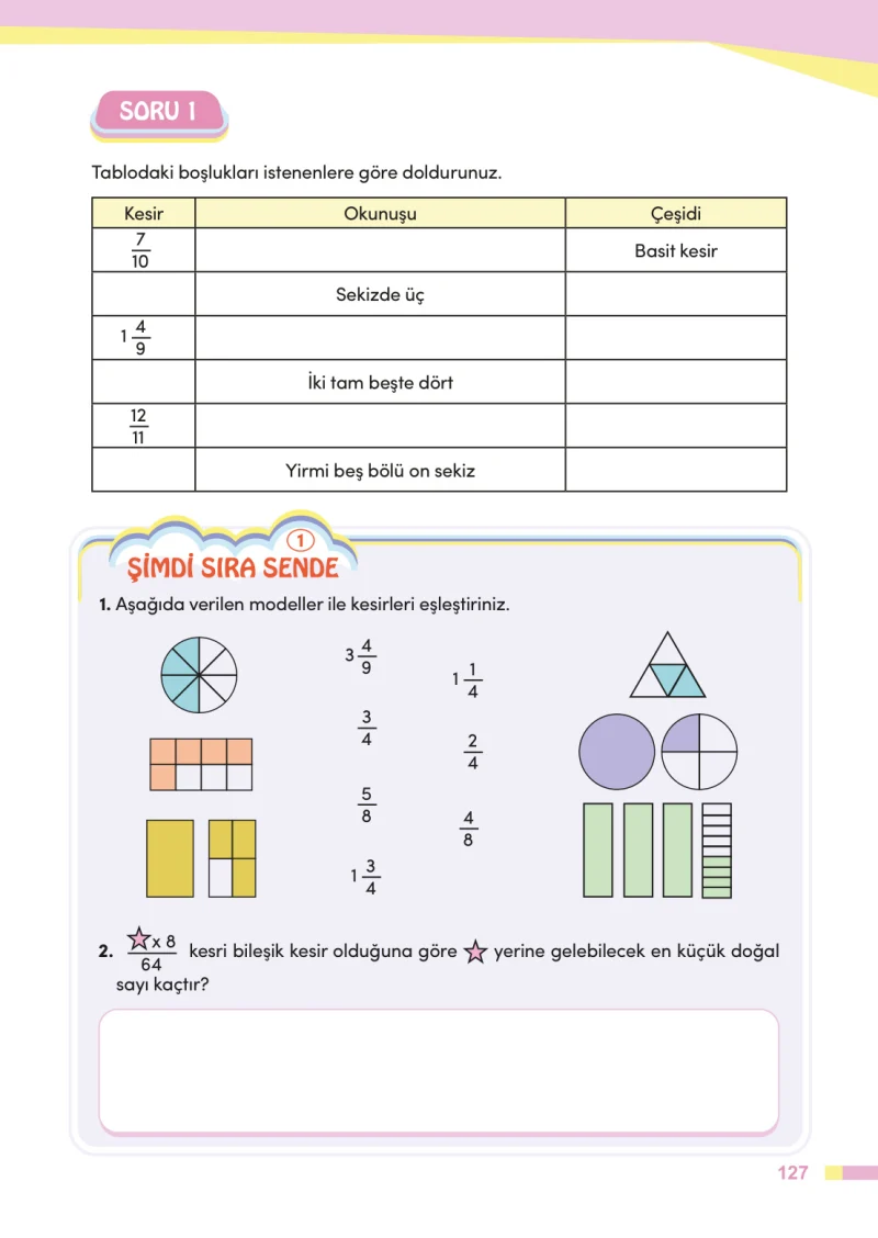 4. Sınıf Matematik Ders Kitabı Cevapları Meb Yayınları Sayfa 127