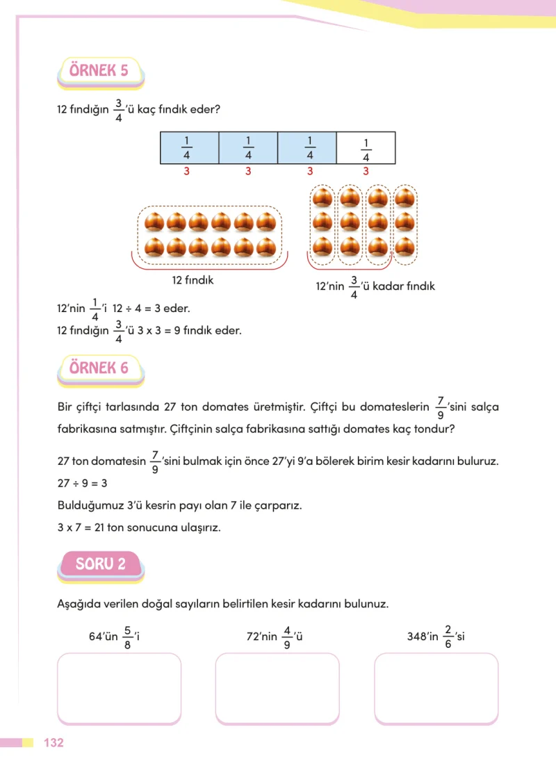 4. Sınıf Matematik Ders Kitabı Cevapları Meb Yayınları Sayfa 132