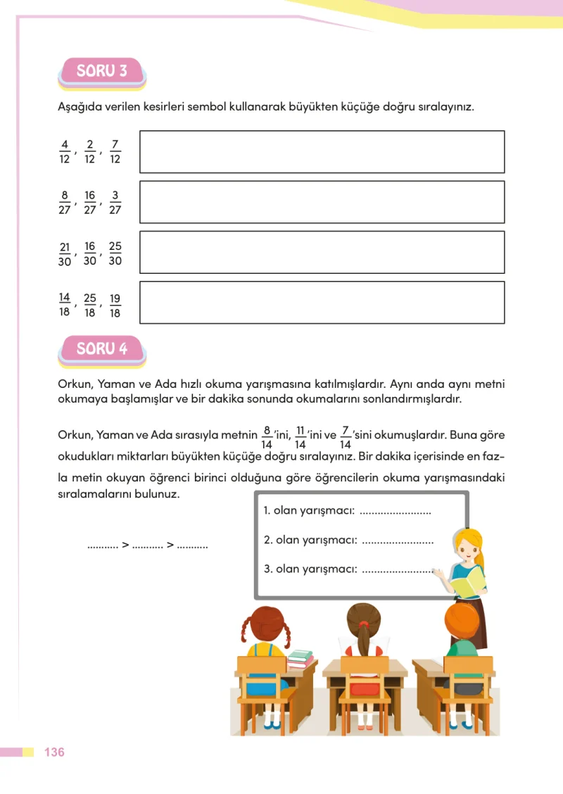 4. Sınıf Matematik Ders Kitabı Cevapları Meb Yayınları Sayfa 136