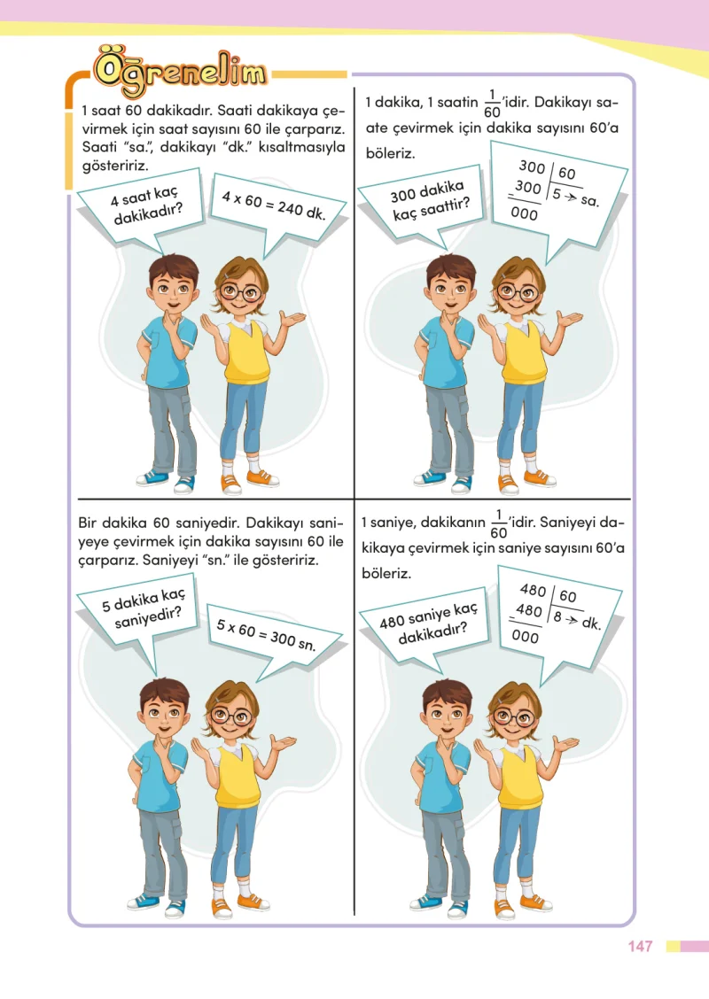 4. Sınıf Matematik Ders Kitabı Cevapları Meb Yayınları Sayfa 147